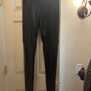 Skims Black Faux Leather Leggings
